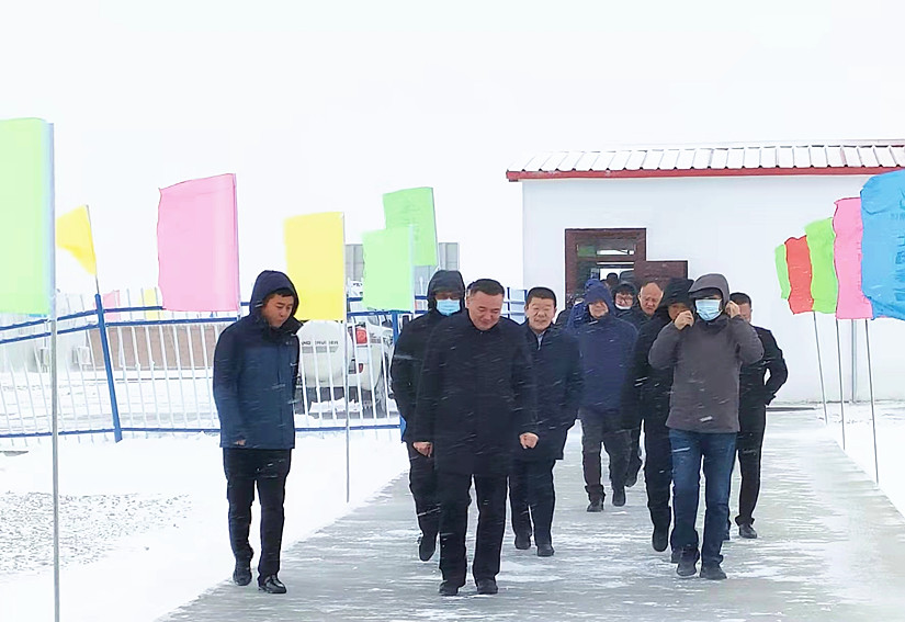 阿勒泰地委、行署帶隊的觀摩團(tuán)一行60余人到達(dá)北園春多胎羊產(chǎn)業(yè)園_副本.jpg